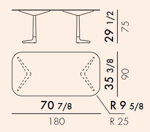 Multiplo rectangular outdoor table by Kartell Furniture Tables